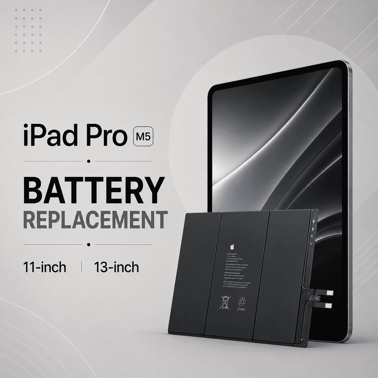 iPad Pro M5 11-inch|13-inch|Battery Replacement